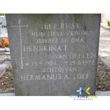 Grafstenen kerkhof Herwen Coll. HKR (140) H.F. Loef- vanDeelen